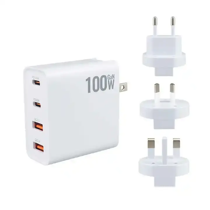 Adaptateur universel pd chargeur rapide type c gan 100w Usb C chargeur mural pour iphone 15 charge rapide