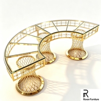 Table Serpentine de Luxe pour Événements et Fêtes – Ensemble de Tables en Acier Inoxydable Très Vendu pour Événements et Réceptions