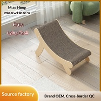 Grand arbre à chat de luxe avec griffoir et hamac design canapé - Carton ondulé en bois, hauteur 36 cm, respectueux de l'environnement
