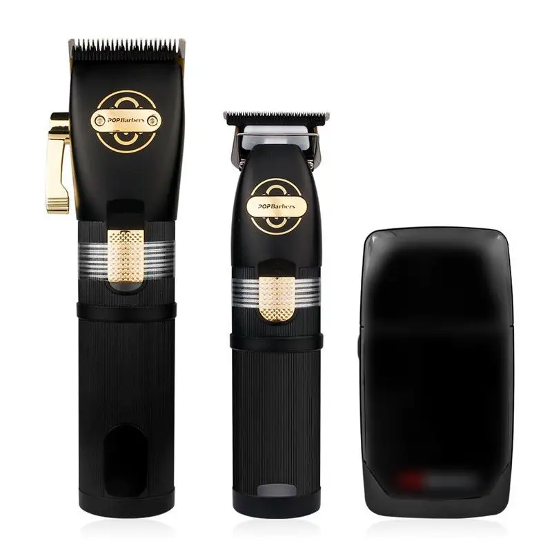 Profession Barber Clippers Low MOQ Customize your own logo New arrival design cordless Men barbers Hair Trimmer Clipper Set