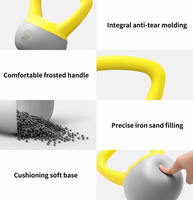 Kettlebell en PVC souple SMARTFIT avec poignée ergonomique, logo personnalisé pour la musculation, 2-20 kg
