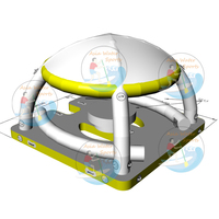 Nouveau Design DWF plate-forme de loisirs flottante gonflable avec tente pour l'été