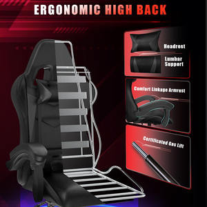 <span class=keywords><strong>Silla</strong></span> <span class=keywords><strong>Gamer</strong></span> Ergonómica RGB para Computadora, <span class=keywords><strong>Silla</strong></span> de Oficina Ejecutiva Giratoria Reclinable <span class=keywords><strong>con</strong></span> Reposapiés, Venta al Por Mayor - Product Image 5