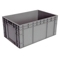 Boîtes de rangement en plastique recyclables légères de l'UE - Boîtes solides empilables et emboîtables pour caisses d'entrepôt