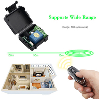 Commutateur de télécommande sans fil 12V 10A Module récepteur relais 1CH émetteur RF 433 Mhz télécommande