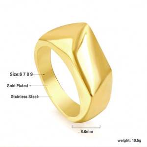 Lastest Bulk Anti Tarnish 14k 18k PVD Gold Plated Custom Wedding <b>Stainless</b> <b>Steel</b> <b>Rings</b> Design <b>Ring</b> for Man Women - Product Image 6