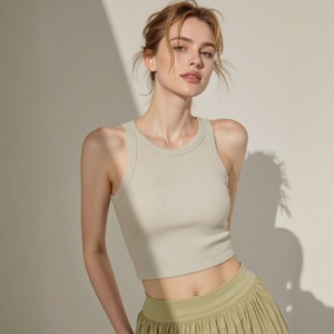 Canotte da donna personalizzate traspiranti, casual, sportive, imbottite, con reggiseno integrato, estive, direttamente dalla fabbrica, <span class=keywords><strong>abbigliamento</strong></span> femminile, MOQ basso - Product Image 2