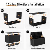 Vente en gros de bac de rangement pour la maison de 100 gallons (380 L), conteneur en plastique pour l'organisation, grand bac de rangement en plastique pour le jardin