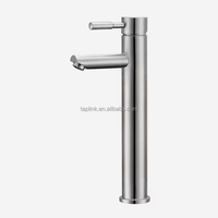 Robinet de cuisine et salle de bain monotrou à montage sur plan, design moderne, poignée unique, fonction doseuse, en acier inoxydable 304, finition chromée