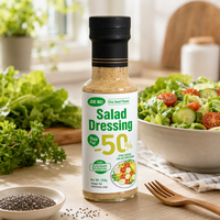 Étiquettes personnalisées pour bouteilles de vinaigrette – Autocollants en vinyle durables, résistants à l'eau et à l'huile, de qualité alimentaire, motif graines de chia, pour sauces et condiments