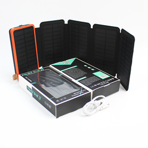 Batterie Externe <span class=keywords><strong>Solaire</strong></span> Pliable Haute Capacité 4 Sections pour Téléphone et Accessoires Mobiles, Chargement Panneaux Solaires 30000mAh 20000mAh 10000mAh - Product Image 5