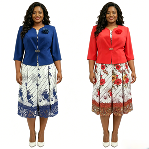 Robe africaine pour femmes avec manteau, style turc, costumes d'église pour femmes, robe d'église pour femmes grandes tailles - Product Image 1