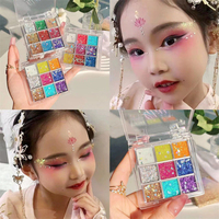 Palette de fards à paupières MGL Private Label Bestseller 3 couleurs, effet lumineux, métallique, pailleté, satiné, brillant, formule en poudre, pas de colle nécessaire