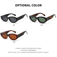 Lunettes de soleil ovales personnalisées de luxe en acétate 2026 pour hommes – Design moderne, style hip-hop, petites lunettes œil-de-chat polarisées