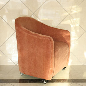 Sillón moderno de terciopelo monoplaza <span class=keywords><strong>con</strong></span> <span class=keywords><strong>ruedas</strong></span> <span class=keywords><strong>reclinable</strong></span> cómodo para el hogar, comedor, hotel u oficina para uso en Cafetería - Product Image 4