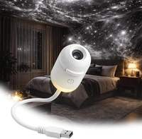 Projecteur d'étoiles portable USB pour enfants, mini-planétarium moderne en ABS ultra-clair, scènes de galaxie, lune et baleines, décoration de plafond de chambre