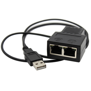 Conmutador de Red LAN RJ45 Gigabit de Alta Velocidad para Cable de Internet CAT 5 6 7 8, 1 Entrada 2 Salidas, Compatible con 2 Dispositivos Funcionando al MISMO TIEMPO - Product Image 1