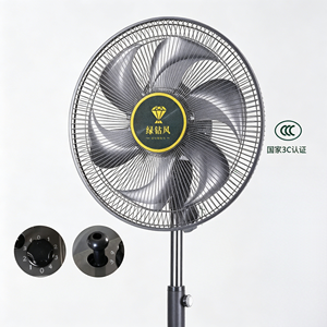Heavy Duty 12/14 Inch Metal <b>Stand</b> Fan Pure Copper Motor 6 Blades Adjustable Height Oscillating Energy Outdoor Household - Product Image 5