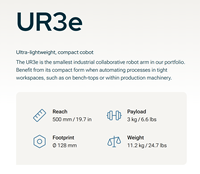 Robot de soudage collaboratif à 6 axes en aluminium UR3e avec une puissance de 150-300W