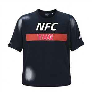 Productos para Dropshipping 2026: Camiseta NFC para Hombre con Escaneo |   Camiseta de algodón extragrande con etiqueta NFC impresa personalizada, estilo hip hop, recién llegada - Product Image 2