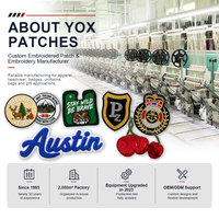 Patchs brodés thermocollants sur mesure pour vêtements, logo personnalisé, patch brodé personnalisé avec fermeture auto-agrippante