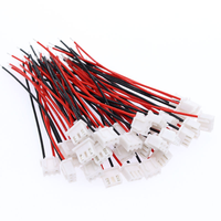Câble de connexion DC 5521 femelle vers 2 fils XH 2.54 pour borne de batterie, câble d'alimentation DC 5.5 x 2.1 mm OD 4.0 mm, connecteur de prise d'alimentation DC