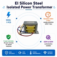 Transformador de Potencia Industrial de Baja Frecuencia EI76 de Baja Pérdida y Salida Estable con Cables de Conexión para Fuente de Alimentación