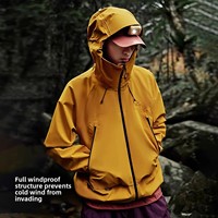 [Shan Ke] Veste bomber de montagne à capuche coupe-vent et imperméable toutes saisons en polyester pour homme, style Tmall Beto