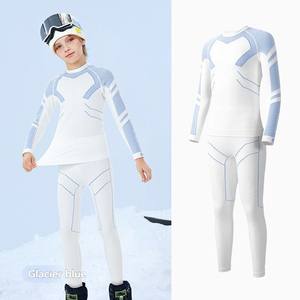 Traje térmico de invierno para niños, pantalones largos a prueba de viento para exteriores, deportes de secado rápido, <span class=keywords><strong>ropa</strong></span> íntima de otoño para esquí, <span class=keywords><strong>ropa</strong></span> que absorbe el sudor - Product Image 3