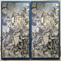 Carreaux de sol et de mur en pierre frittée haute brillance 1200x2400mm 9mm d'épaisseur pour hôtels et villas Design moderne Garantie 5 ans