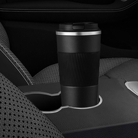 Mug de voyage isotherme à double paroi 12oz 17oz, portable et tendance, pour boissons chaudes et froides, idéal pour la voiture, le camping et la maison