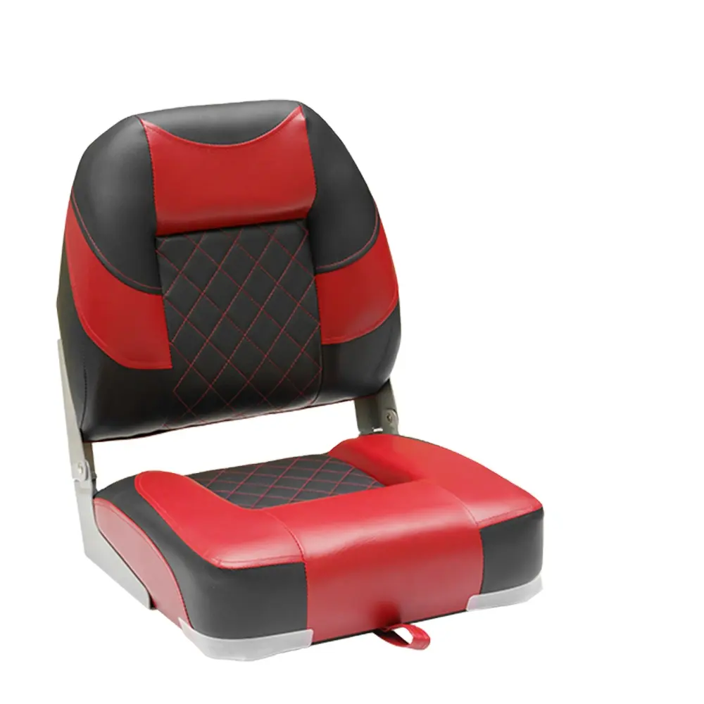 Asiento marino plegable Oem, asiento de barco de lubina con espalda baja, repuesto de sillas de barco de pesca para pontón