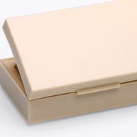 Boîtier à fards à paupières à 4 compartiments à parois épaisses, en plastique rectangulaire, avec couvercle rabattable, pour gel coloré et colle