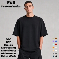 Camiseta Gráfica Extra Grande de Primera Calidad Personalizada, Camiseta de 270 g con Logotipo Personalizado, Fabricante de Camisetas para Hombre