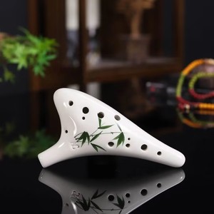 Boutique Hand-painted Ocarina 12-hole AC Professional Beginner <strong>Flute</strong> 12-hole <strong>Alto</strong> C-tone Pottery Playing Instrument