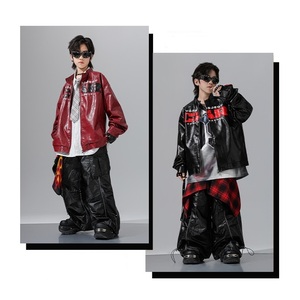 Conjunto de Chaqueta de Cuero de Hip-hop para Niños y Niñas, Traje de Actuación de Danza Jazz y Street <span class=keywords><strong>Dance</strong></span>, Primavera-Verano 2026 - Product Image 4