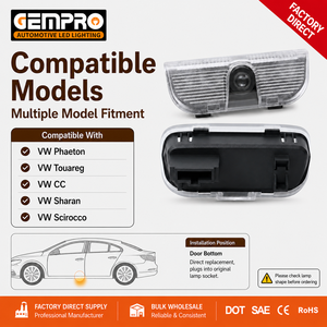 โลโก้ไฟโปรเจคเตอร์ต้อนรับติดประตูรถ LED สำหรับ <span class=keywords><strong>VW</strong></span> Phaeton tourage CC shoran Scirocco - Product Image 5
