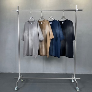 Camisetas de Hombre de Alta Calidad, 280 g/m², 100% Algodón, Estilo Vintage, Lavado Desgastado con Spray, Tacto Suave - Product Image 3