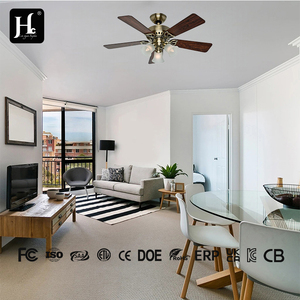 Vintage Classic 5 Wooden Blades Fancy American Style Ceiling Fan with Light - Product Image 3