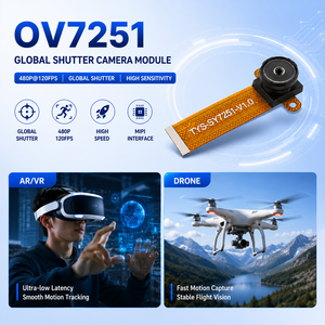 โมดูลกล้อง OV7251 Global Shutter MIPI ความเร็ว 120fps VGA ขาวดำ สำหรับ AR VR โดรน ระบบติดตามออปติคอลโฟลว์ และการมองเห็นด้วยเครื่องจักร - Product Image 3
