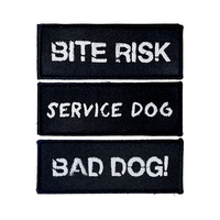 Parches Tejidos Personalizados con Nombre para Perros de Servicio, Insignias Bordadas para Arnés de Perro y Chaleco de Gato, Ropa para Mascotas