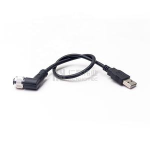 Cable conector M12 de 17 pines con Cable <span class=keywords><strong>USB</strong></span>, Conector de ángulo recto sobre moldeado - Product Image 3