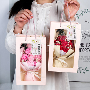 Rosa rosa promozionale sapone fatto a mano Bouquet fiori artificiali scatola regalo decorativa festa della mamma <span class=keywords><strong>san</strong></span> <span class=keywords><strong>valentino</strong></span> Idea regalo - Product Image 2