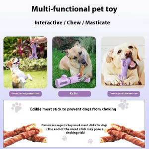 Yeni tasarım çevre dostu kauçuk döner ağaç çatal köpek oyuncak Bite dayanıklı aperatif sopa Fixer için sıkıntı kabartma - Product Image 4