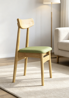 Chaise en bois moderne avec dossier solide - Chaise individuelle pour appartement, hôtel, salle à manger, villa, salons - Meubles écologiques pour la maison