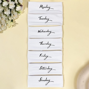 Diadema Elástica Estilo Europeo Americano Vintage con Estampado de Letras para Deportes, Yoga, Bodas y Otras Ocasiones - Diadema Creativa y Moderna - Product Image 1