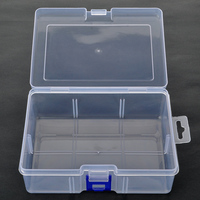 Boîtes en plastique rectangulaires vides, organiseurs de rangement avec couvercles à charnières