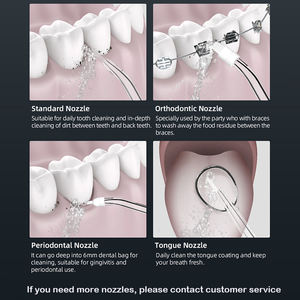 Ipx7waterproof Recargable 300ml Inalámbrico Portátil Limpieza de dientes Hilo dental <span class=keywords><strong>Irrigador</strong></span> oral Recogedor de agua Hilo dental eléctrico - Product Image 3
