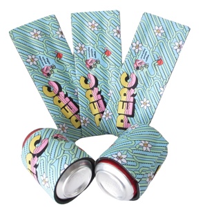 Factory Wholesale Promotion Slap Wrap Can Cooler Neoprene Sublimation Coolies Funny Slap Wrap Coozies with Full Printing - Product Image 2
