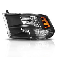 Lumière halogène automatique prix usine pour Dodge Ram 1500 2009-2018 boîtier noir modifier